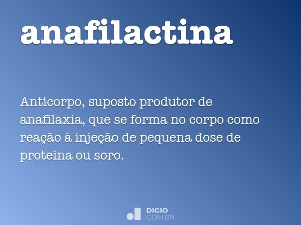 anafilactina