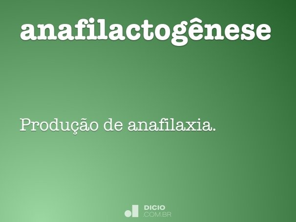 anafilactogênese