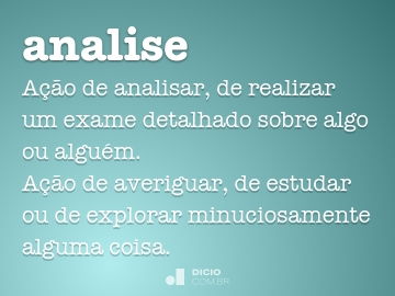 Analise - Dicio, Dicionário Online de Português