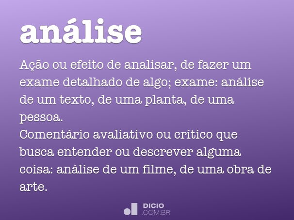 Analisar - Dicio, Dicionário Online de Português