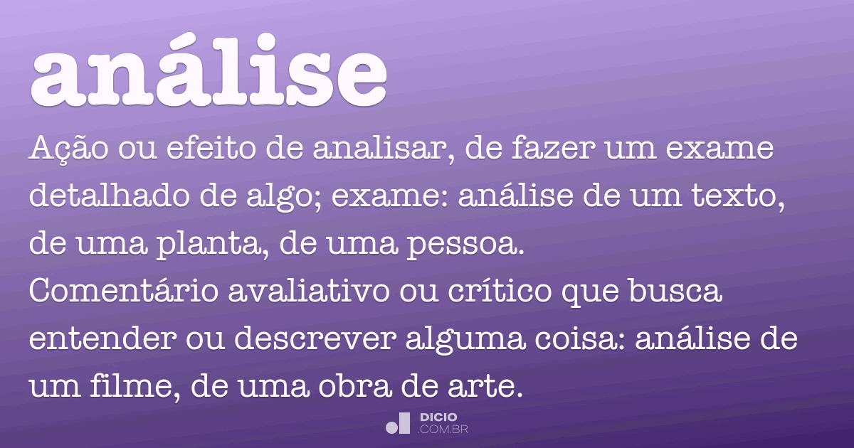 Análise - Dicio, Dicionário Online de Português