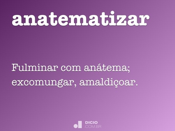anatematizar