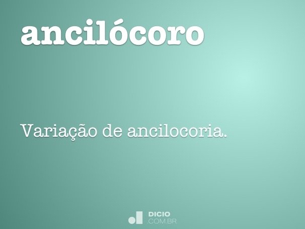 ancilócoro