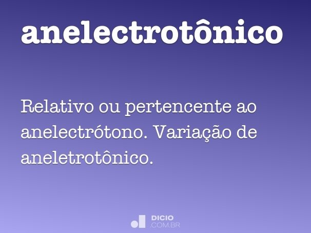 anelectrotônico