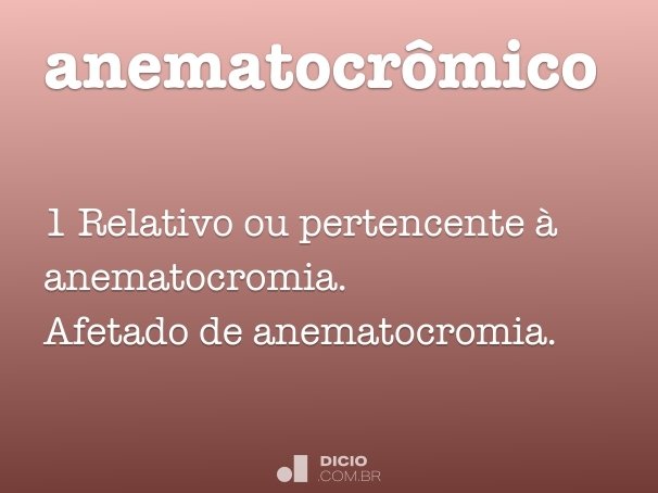 anematocrômico