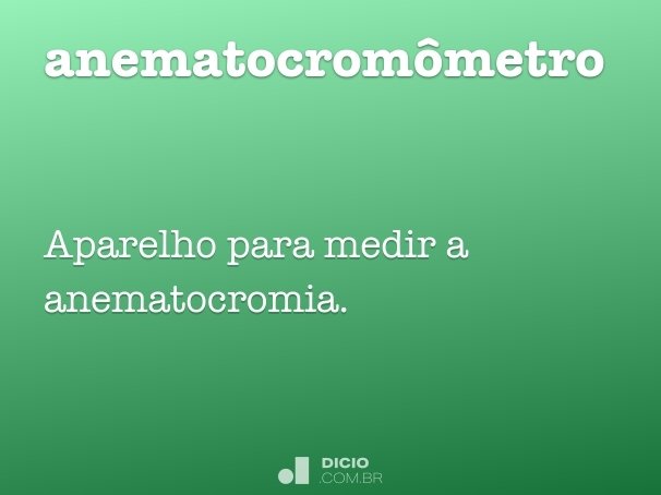 anematocromômetro