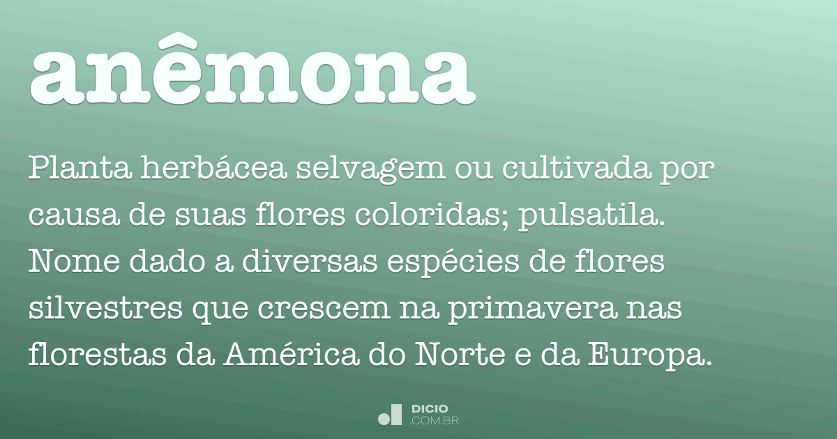 Anêmona - Dicio, Dicionário Online de Português