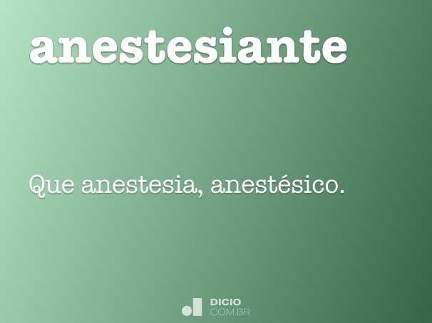 anestesiante