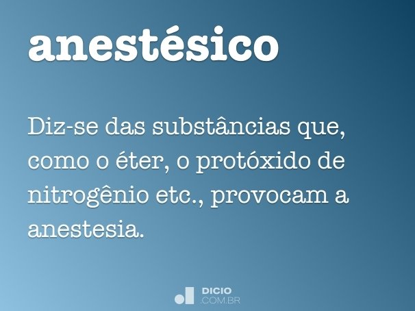 anestésico