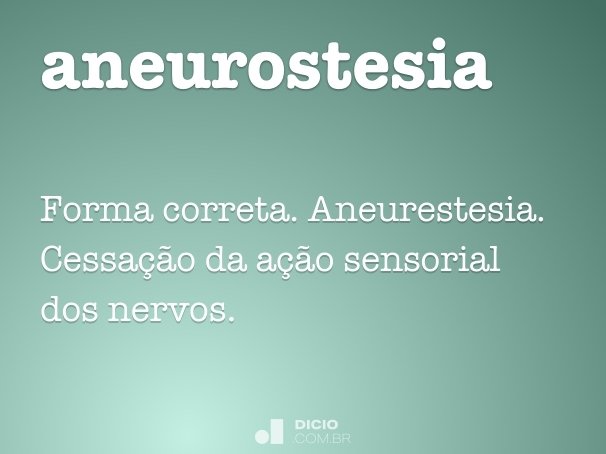 aneurostesia
