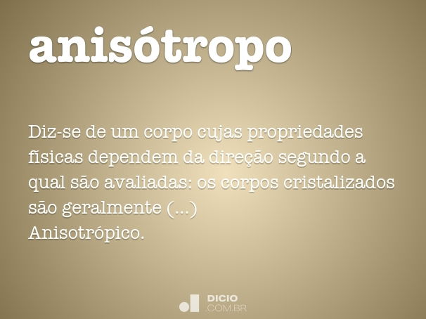 Significado de Anisotropia