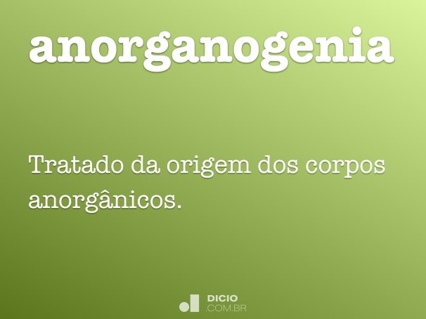 anorganogenia