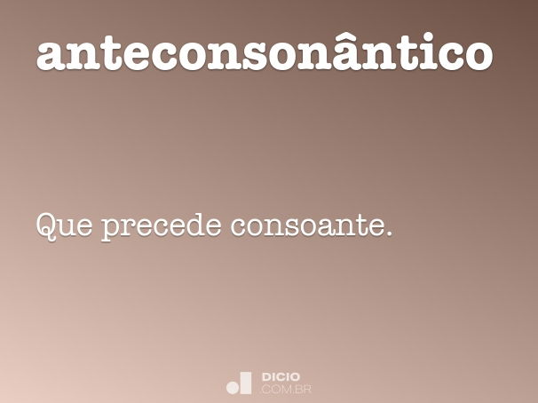 anteconsonântico