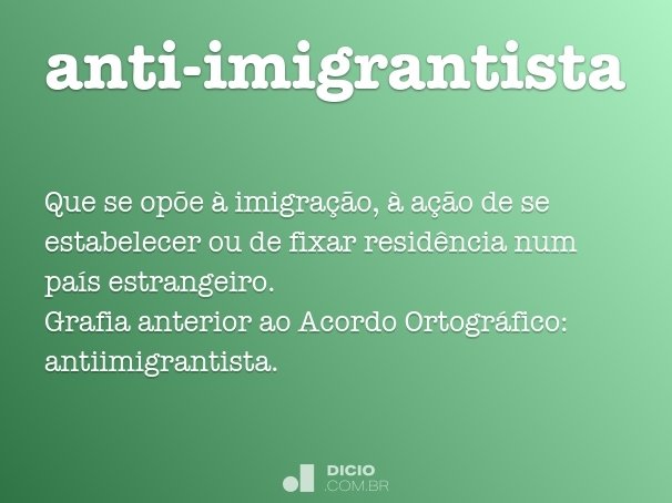 anti-imigrantista