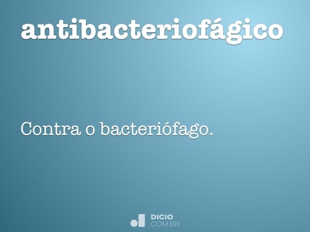 antibacteriofágico