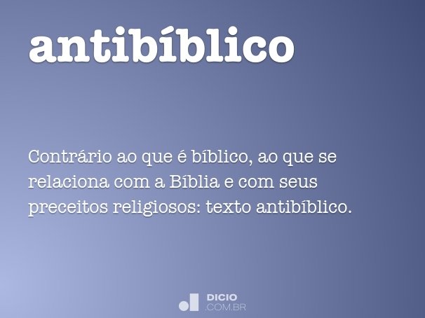 antibíblico