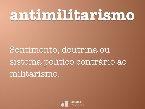 antimilitarismo
