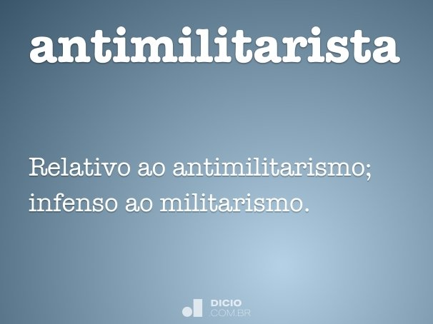 antimilitarista