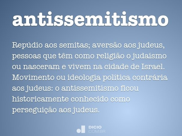 O antissemitismo em xeque!