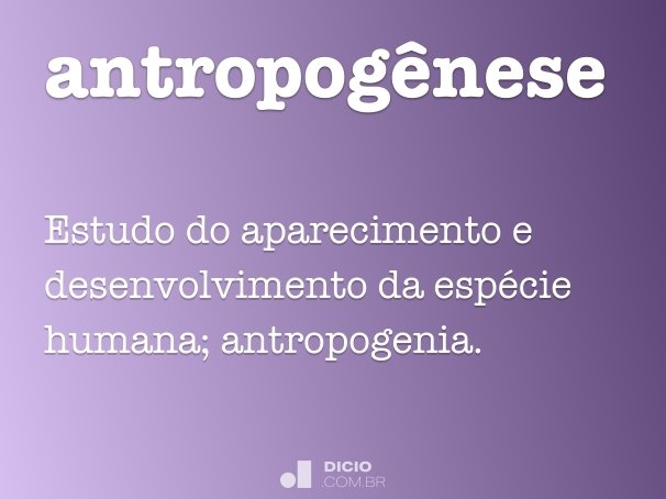 antropogênese