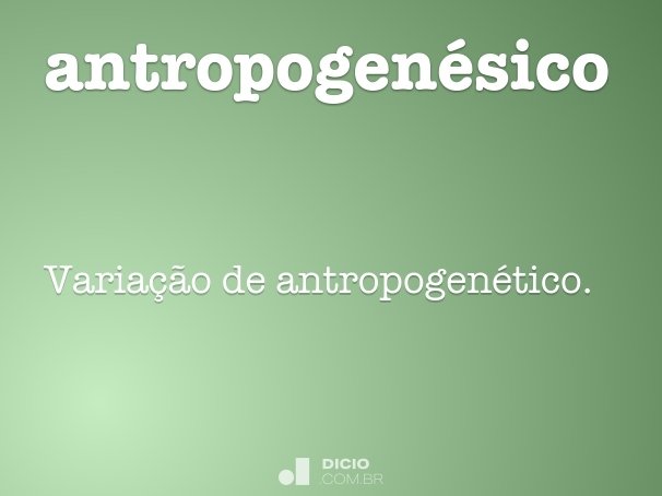 antropogenésico