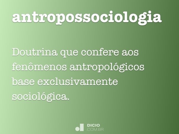 antropossociologia
