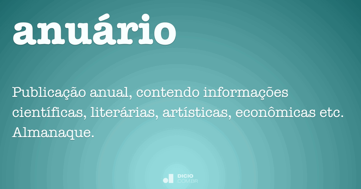 Anuário - Dicio, Dicionário Online de Português