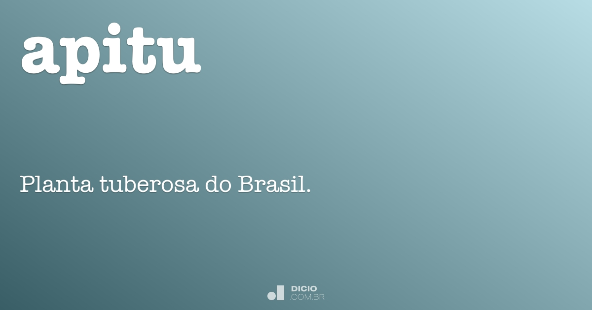 Apitu - Dicio, Dicionário Online de Português