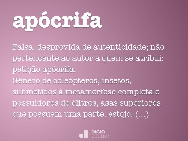 apócrifa