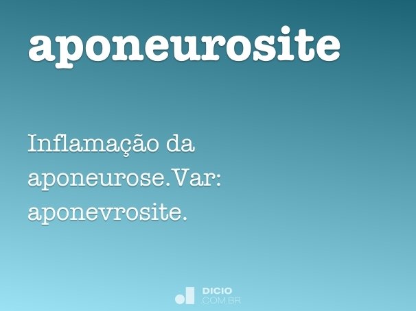 aponeurosite