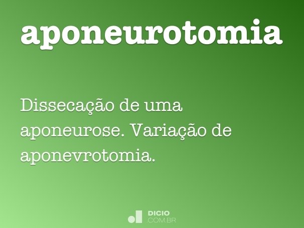 aponeurotomia
