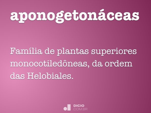 aponogetonáceas