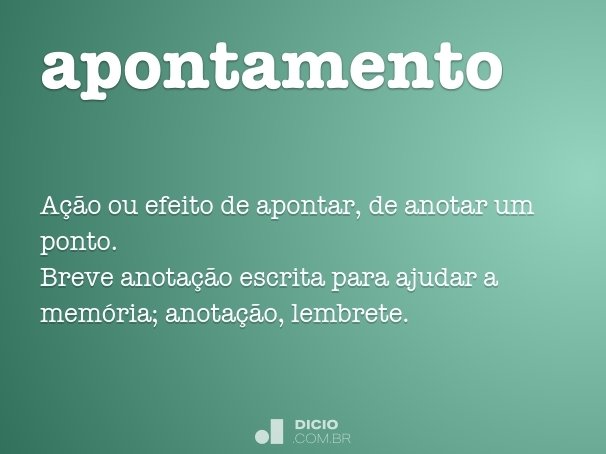 Apontear - Dicio, Dicionário Online de Português