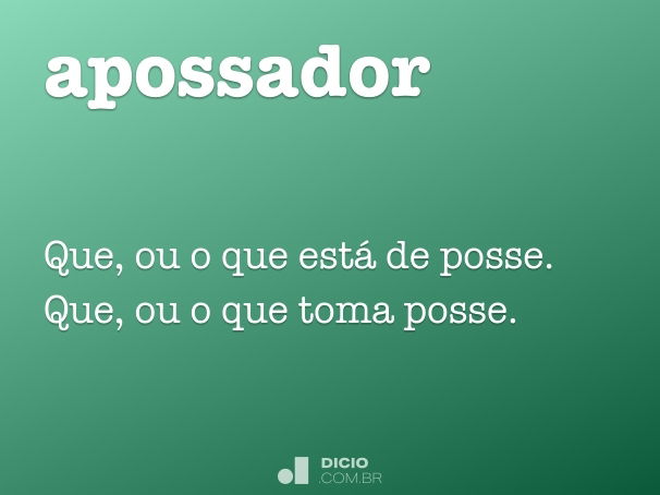 Possessão - Dicio, Dicionário Online de Português