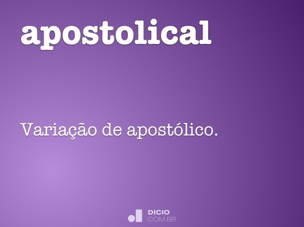 apostolical