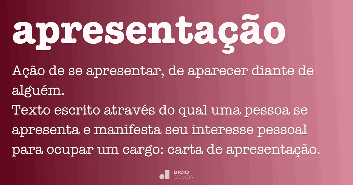 Apresentação - Dicio, Dicionário Online de Português