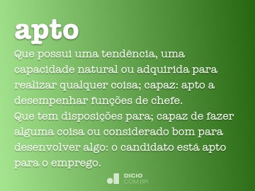 Apto - Dicio, Dicionário Online de Português