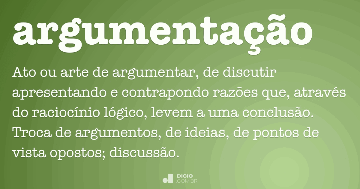 Argumentação Dicionário Online de Português