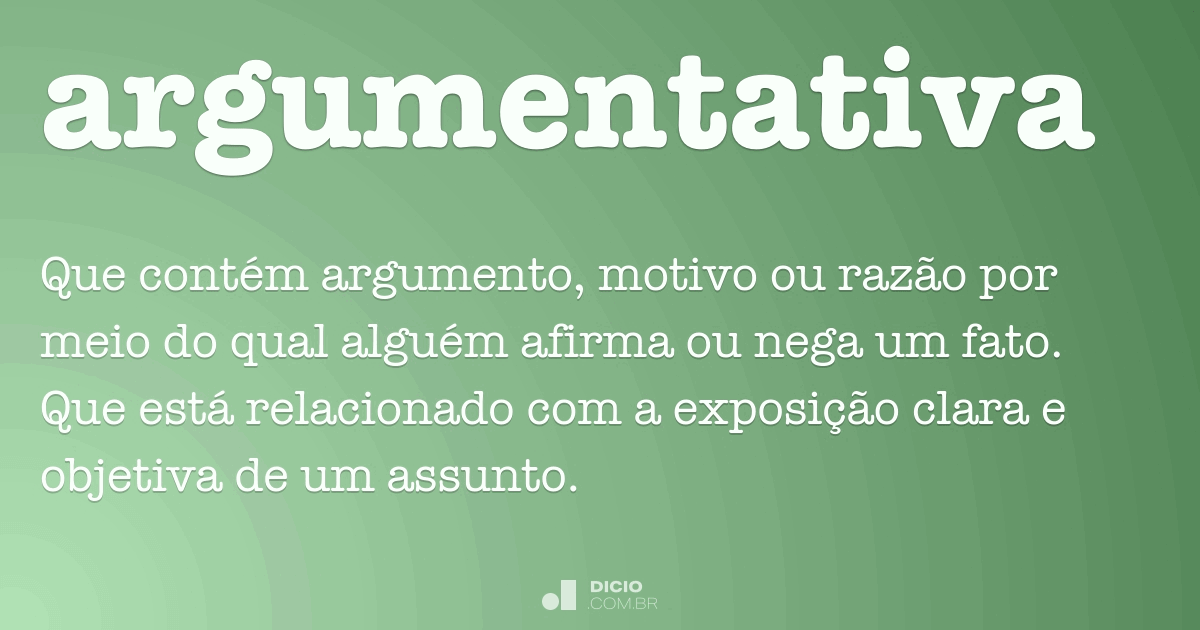 Argumentativa Dicio Dicionário Online De Português 3210