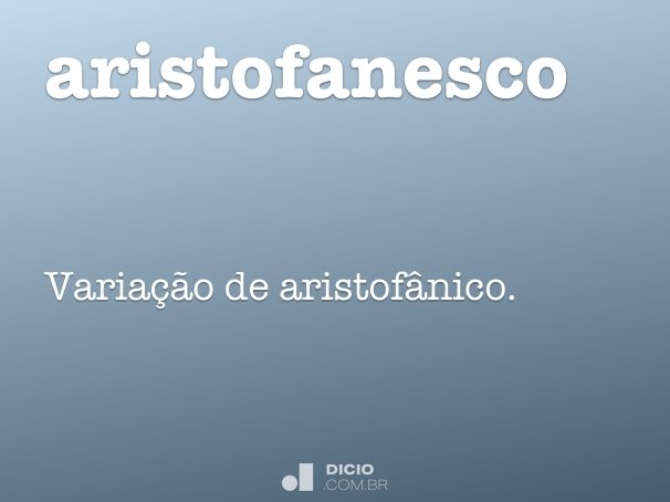 aristofanesco