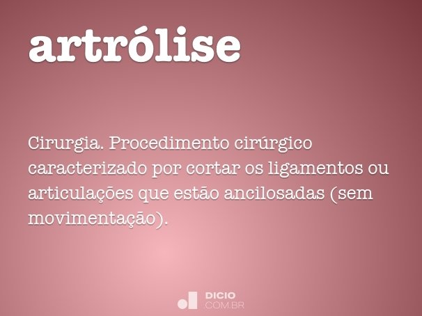 artrólise