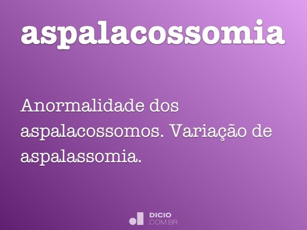 aspalacossomia