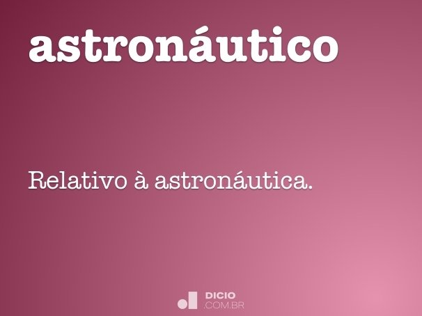 astronáutico