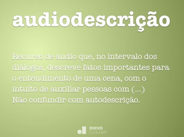 audiodescrição
