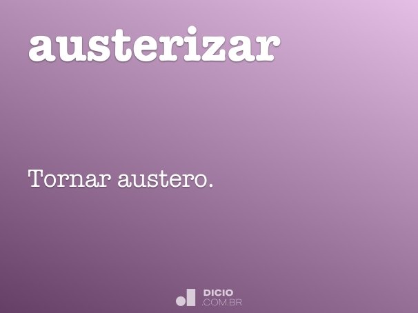 austerizar