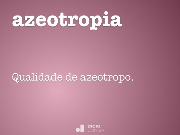 azeotropia