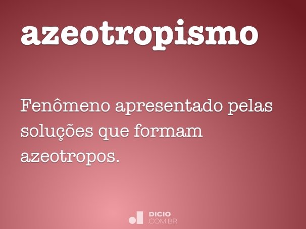 azeotropismo