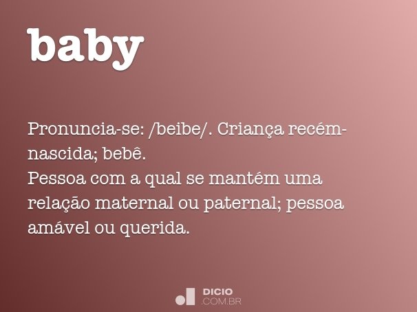 Baby Dicio Dicionário Online de Português