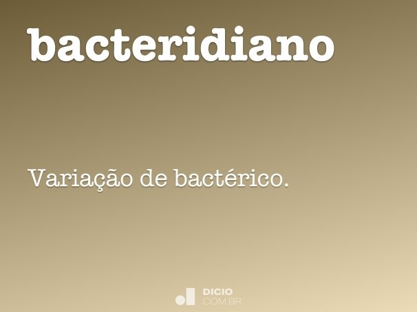 bacteridiano