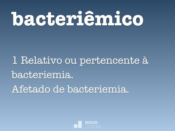 bacteriêmico